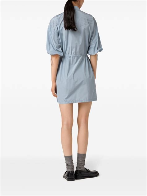 miu miu pale blue silk dress|Miu Miu Technical Silk Mini Dress .